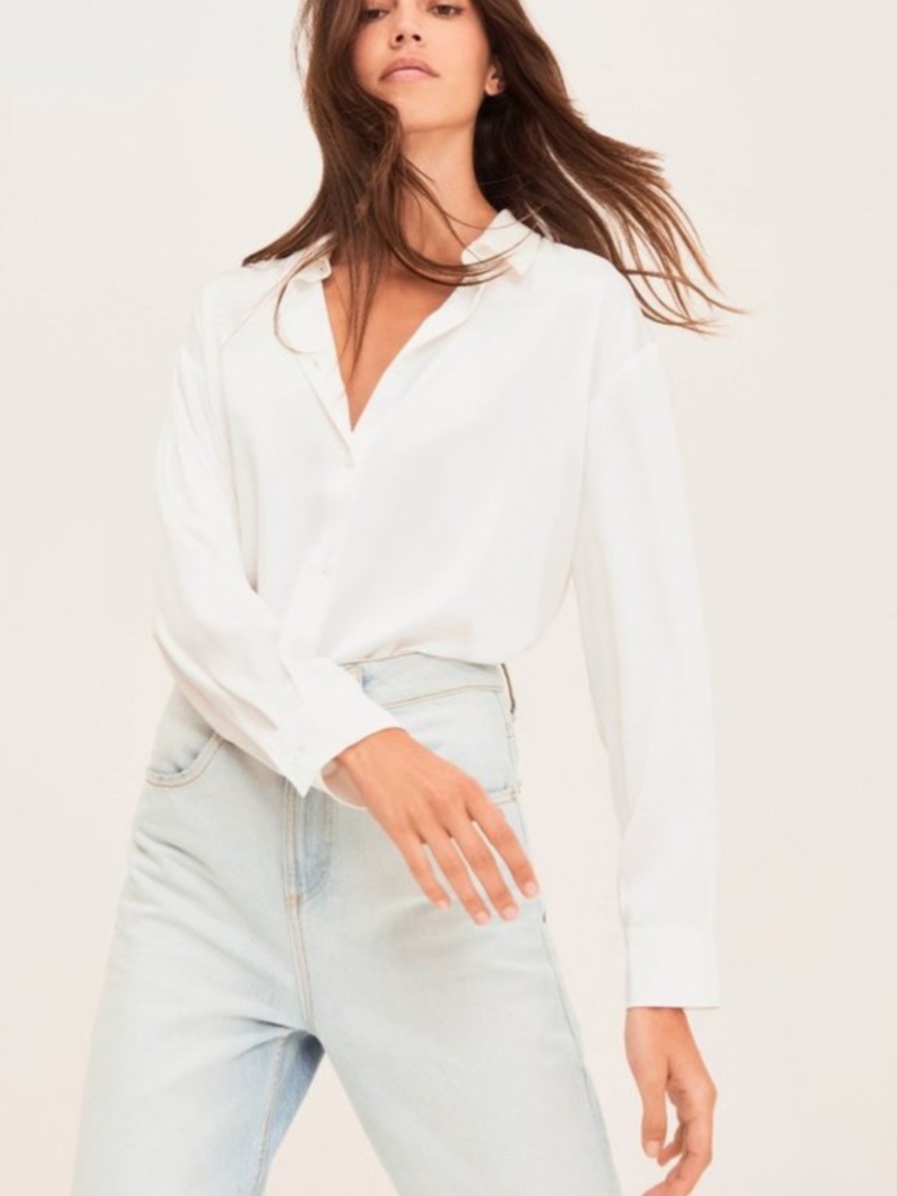 Ba&sh silver shirt in ecru